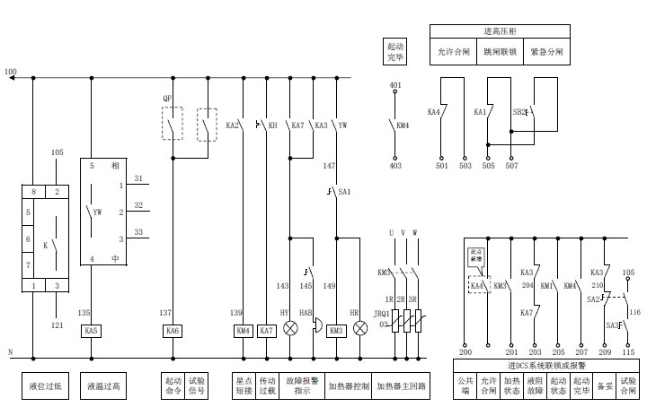 水阻柜電控原理圖