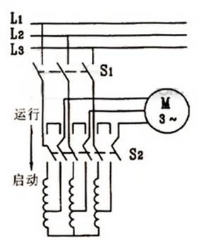 三相異步電動機自耦變壓器降壓啟動原理圖